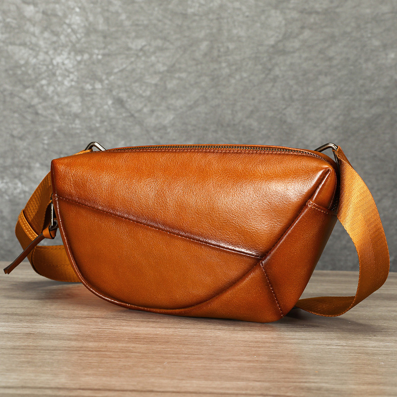 Saddle Bag Distressed - Vintage distressed genuine leather men's chest