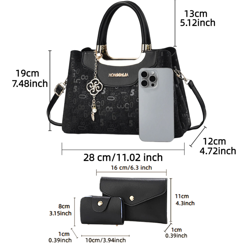 3-piece Fashion Women's Handba - Luxury Bags With Zipper 评论和价格