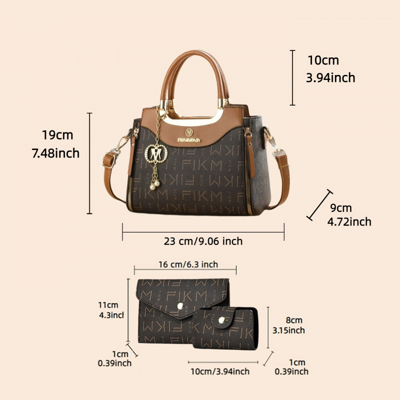 3-piece set of light luxury hi - Luxury Bags With Zipper 评论和价格