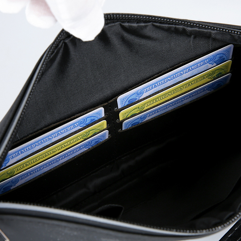 Men's Soft PU Leather Clutch B - Wristlet Wallet Zipper 评论和价格