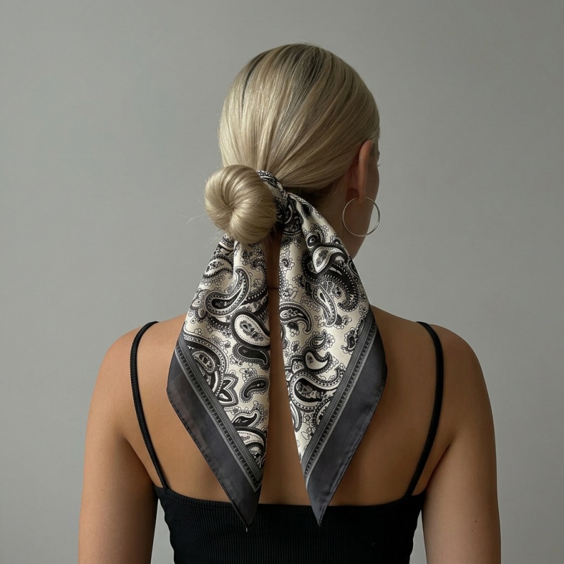 Luxury Satin Square Scarf Pais - Luxury Bags Vintage 评论和价格