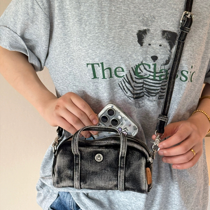 Korean Casual Mini Denim Box B - Luxury Bags With Zipper 评论和价格