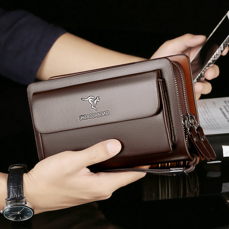 Fashion Men's Wallets Brand La - Wristlet Wallet Zipper 评论和价格