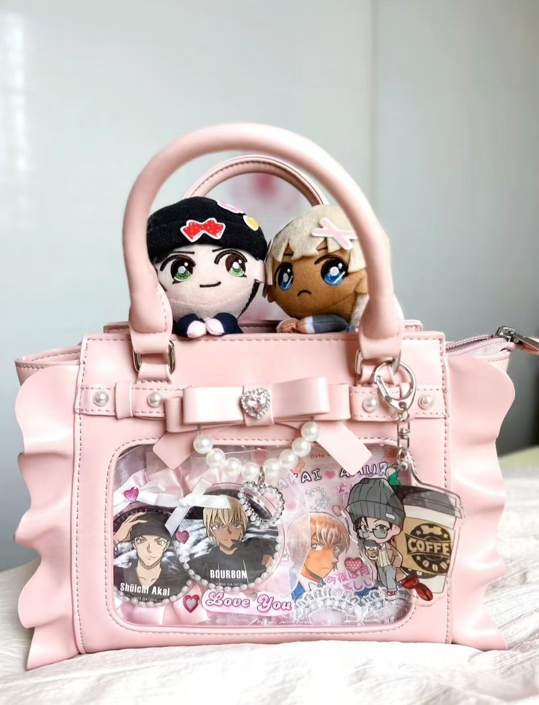 Harajuku Square Pink Ita Bag W - Wristlet Wallet Zipper 评论和价格
